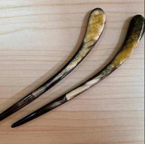 Broches et barrettes à cheveux de luxe en corne de buffle, artisanales, écologiques et naturelles, motif fleur et amour, de haute qualité, idéales comme cadeau - Product Image 1