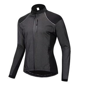 Veste de cyclisme softshell pour homme, polaire thermique, coupe-vent, réfléchissante, manches longues, veste de vélo, vert fluorescent noir OEM - Product Image 6