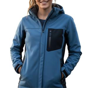 Veste softshell longue d'hiver pour femme, design à capuche, doublure en polaire chaude, imperméable, respirante, pour la randonnée en plein air, les aventures sur la neige - Product Image 4