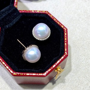 Pendientes de Perlas Naturales de Tahití de 10-11 mm, Plata, Doble Uso, con Caja de Regalo - Product Image 2