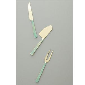 Juego de Cuchillos para Pastel y Pizza de Acero Inoxidable de Primera Calidad, Chapados en Oro, con Espátula y Cuchillo para Queso, para Uso en Mesa Occidental - Product Image 1