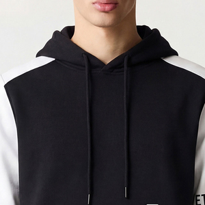 Sweat à capuche raglan noir et blanc pour homme, imprimé Make Choice, streetwear, écologique, 100% coton, molleton français, coupe classique, vêtements d'hiver - Product Image 5