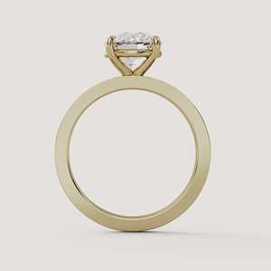 Bagues de fiançailles à bande rainurée en diamant de laboratoire de 2 carats, 3 mm, or massif 14 carats, solitaire, bijoux de luxe modernes, vente en gros - Product Image 3