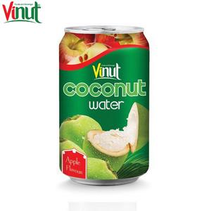 330ml para VINUT Lata Etiqueta privada Exportadores de venta a granel Agua de coco baja en carbohidratos Manzana Salud natural Fruta Vegetal Vietnam - Product Image 1