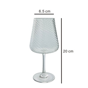 Verre à vin en plastique incassable à tige longue, couleur personnalisée, motif tourbillon - Product Image 3
