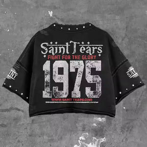 เสื้อยืดผ้าฝ้ายสุดเทรนดี้พร้อมลายพิมพ์สกรีนทันสมัยและเนื้อผ้าระบายอากาศได้ดีเพื่อความสบายในการสวมใส่ทุกวัน - Product Image 3