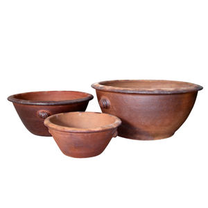 Vente directe rustique Vietnam Style antarctique extérieur Antique Pots de jardin en argile émaillée Logo gratuit approvisionnement en vrac à la maison - Product Image 2