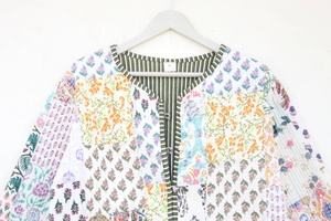 New Arrival Color Handmade <b>Patchwork</b> <b>Jackets</b> Indian Handmade Patch Work <b>Jackets</b> Coats Boho Quilted <b>Jacket</b> for Women - Product Image 3