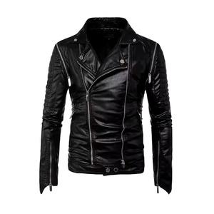 <b>Leather</b> <b>Jacket</b> Premium Quilted <b>Leather</b> Biker Coat Lightweight Street Fashion OEM ODM Manufacturer Direct - Product Image 1