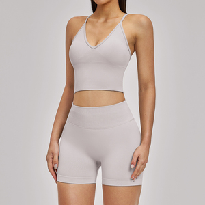 Conjunto Deportivo de 3 Piezas para Mujer, Personalizable OEM, Cintura Alta, Sin Costuras, para Correr, Yoga y Entrenamiento, Tallas S-XL - Product Image 5