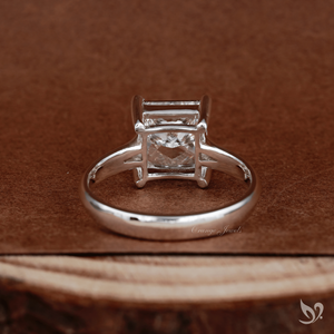 Bague de fiançailles et de mariage solitaire en or massif 10K, avec diamant de laboratoire taille princesse audacieuse à tige fendue, 3 carats, certifiée IGI, tendance - Product Image 2