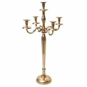 Vintage 5-Arm Eco-Friendly Handmade Floor Candle Holder Antique Metal Christmas Wedding Decor American Retro <b>Standing</b> Candle - Product Image 3