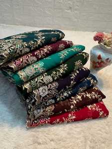 Sari de diseñador Georgette con bordado completo Jaal en oro rosa, Zari plateado y piedras Jharkan, blusa elegante, ideal para bodas de invierno y fiestas, reciclado. - Product Image 3