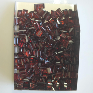 Granat rouge naturel 5x3,5 mm, taille baguette, pierres précieuses de qualité supérieure pour la création de bijoux - Product Image 2