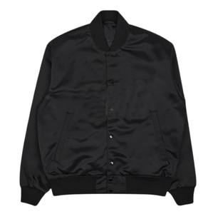 Stand Collar Satin Bomber <b>Jacket</b> For <b>Men</b> Custom With Two Side Pocket Cotton Polyester Best Quality Black Color <b>Jacket</b> For <b>Men</b> - Product Image 6