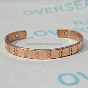 Pure Copper Magnetic Healing <b>Bracelet</b> Bold Modern Design Eco-friendly for Enhanced <b>Arthritis</b> Relief and Wrist Support - Product Image 1