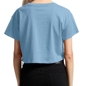 <b>Women</b> Crop Top T-<b>Shirt</b> Summer <b>Beach</b> Style Short Sleeve Crewneck Breathable Plain Solid Casual Crop T <b>Shirt</b> - Product Image 2