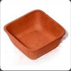 SwamiG Tradex Terracotta Square <b>Disposable</b> Bowl Eco-Friendly & Heat Resistant for Parties Made in India - Product Image 3
