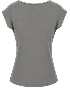 Manufacturer Gray Women Casual Summer Blouse Elegant Flower Neck Short Sleeve Fashion Loose Fit Daily Wear Stylish <b>Top</b> Shirt - Product Image 2