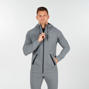 Conjunto Deportivo Casual Unisex con Cremallera, Pantalones Deportivos Holgados, Chaqueta con Cremallera, Algodón Liso, Tela de Forro Polar para Gimnasio, Talla Personalizada, Invierno, Envío Rápido - Product Image 1