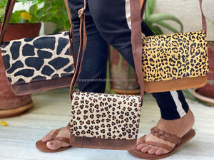 กระเป๋าหนังผู้หญิงพิมพ์ลายสัตว์กระเป๋าหนังสายสะพายหนังวัวบนกระเป๋าหนัง - Product Image 6