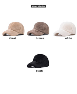 Gorra de Béisbol Unisex de Invierno con Piel Sintética, Diseño a Cuadros de 6 Paneles, Gorro de Forro Polar, Talla de Cabeza 48-50cm, Cierre de Hebilla Metálica, Estilo Casual - Product Image 3