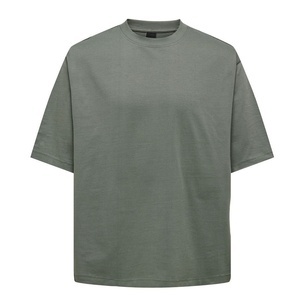 T-shirt de sport pour homme, logo personnalisé sur le devant, 100% coton, respirant, écologique, séchage rapide, coupe ample, épaules tombantes, idéal pour la gym - Product Image 1