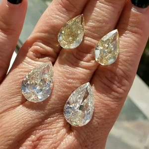 Diamant CVD en forme de poire, de qualité supérieure, certifié international, couleur D, cultivé en laboratoire, taille excellente, vente en gros - Product Image 3