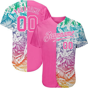 Camiseta de Béisbol con Estampado Tropical Personalizado, Unisex, Manga Corta, Poliéster que Absorbe la Humedad, Impresión por Transferencia de Calor con Nombre del Equipo, para Verano - Product Image 5