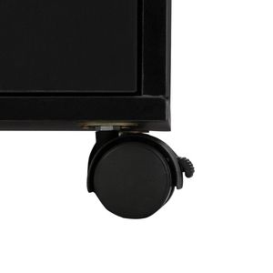 Tavolo Moderno Nero per Manicure con Cassetto, Set di Mobili per Salone in Legno a Doppio Bordo - Product Image 3