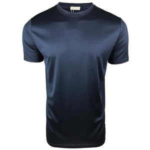 Camiseta de Hombre 100% Algodón Doble Mercerizado, Cuello Redondo, Suave y Brillante, Corte Holgado, Estilo Casual, Estampada o Lisa, Venta al Por Mayor OEM - Product Image 1