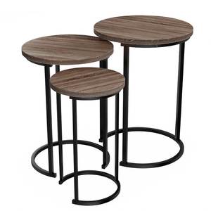 Modern Minimalist Metal <b>Nesting</b> <b>Tables</b> Set with Elegant Powder Coated Surface for Stylish Interior Decoration - Product Image 1