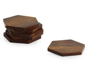 Handmade Wooden Coasters Set Natural Wood <b>Drink</b> Coasters for Coffee, Tea, Cups, Mugs, Dining Table and Home Decor - Product Image 5