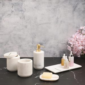Premium bath <b>accessories</b> elegant <b>bathroom</b> decor modern <b>bathroom</b> <b>set</b> marble vanity <b>accessories</b> counter top organiser <b>bathroom</b> - Product Image 6