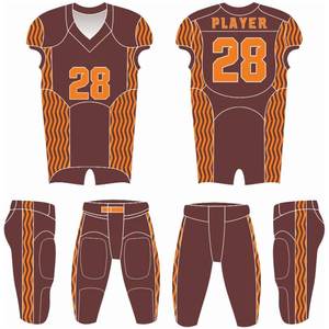Maillots de football américain pour tournois de ligue, vente en gros, personnalisation de la marque, design moderne, 100 % polyester, manches courtes - Product Image 4
