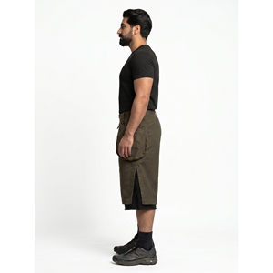 Shorts de randonnée en toile cirée robuste, personnalisés, de marque OEM, style utilitaire urbain, cargo, streetwear, taille oversize - Product Image 3