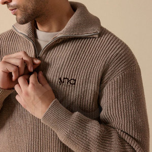 Elegante Sudadera Casual para Hombre con Media Cremallera, Logotipo Personalizado, Material Suave para un Estilo de Vida Informal - Product Image 5