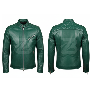 Top Brand Men's Vintage Leather Motorcycle Windbreaker <b>Jacket</b> Waterproof Breathable Flame-Retardant Brown Large - Product Image 2