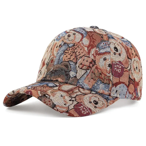 Cartoon teddy <b>bear</b> baseball cap, women's casual <b>cute</b> couple duckbill cap, men's spring and summer sun hat - Product Image 2