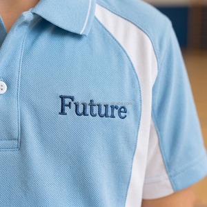 Uniforme Escolar Personalizado para Primaria, Conjunto Azul y Blanco con Logotipo Bordado para Niños y Niñas, Ropa Deportiva - Product Image 6