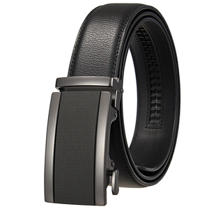 Ceinture automatique en cuir véritable avec boucle rectangulaire en alliage pour tenue formelle - Product Image 5