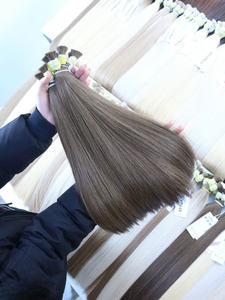 ผมต่อแบบหนา100กรัมสีเข้ม26นิ้วผมแบบผู้บริจาคเดี่ยว - Product Image 4