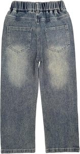 Pantalons en jean pour enfants sur mesure, coupe slim, en coton, fournisseur en gros OEM ODM, usine, collection premium, vêtements pour garçons, pantalons - Product Image 4