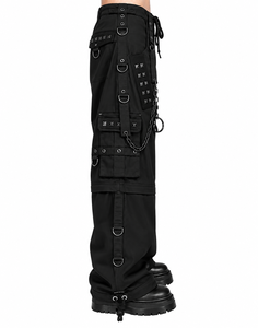 Pantalon de mode gothique unisexe coupe ample streetwear taille ajustable personnalisable 100% coton de haute qualité - Product Image 4