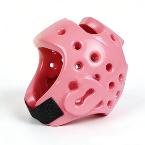 Protège-tête de boxe rose pour enfants en EVA respirant avec plus de 26 aérations et fermeture auto-agrippante - Product Image 1