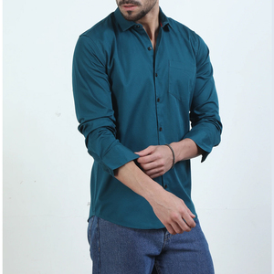 <b>Men's</b> <b>Pink</b> Solid Long Sleeve Casual <b>Shirt</b> Turn Down Collar Button Down Chest Pocket - Product Image 5
