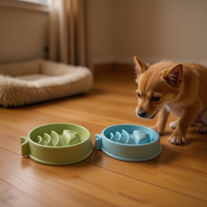 Tazón de Alimentación Lenta Yommy para Mascotas, 21 cm, Verde, Rosa, Azul, Plato Antideslizante para Comida de Mascotas - Product Image 3