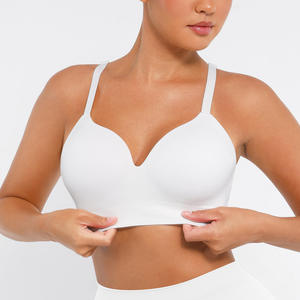 Women's Full Coverage Wireless Camisole Comfortable Everyday <b>Bras</b> Adjustable Straps Customizable <b>Cup</b> Logo Knitted Nylon - Product Image 1