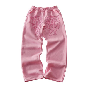 Pantalon de survêtement ample pour homme, style Y2K, motif toile d'araignée, taille élastique, jambe large, streetwear - Product Image 1
