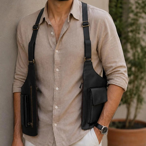 Bolso de Hombro de Cuero de Lujo, Riñonera con Correa Ajustable, Herrajes de Primera Calidad, Carcasa Suave de Alta Calidad, Múltiples Compartimentos - Product Image 6